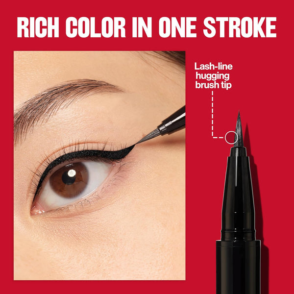 REVLON Colorstay Lash Serum + Liner, Waterproof Eyeliner, Healthier Looking Eyelashes, Smudge-Resistant Flexible Brush Tip, 001 Blackest Black