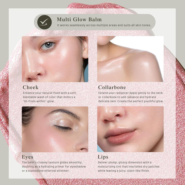 Multi Glow Balm, Cream Blush for Cheeks, Blush Balm Face Makeup, Radiant Finish, Hydrating, Creamy, Lightweight & Blendable Color, Face Makeup,