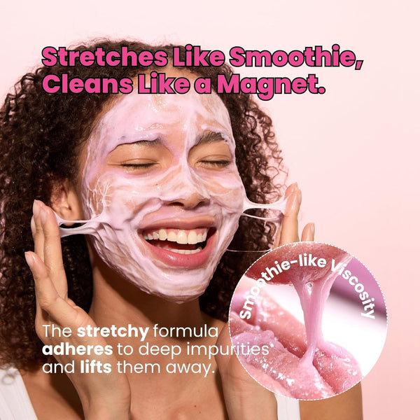 4-In-1 Konjac Jelly Face Cleanser â Gentle Daily Exfoliating, Deep Cleansing, Pore Care & Makeup Removal | Berry Smoothie Texture with Raspberry &