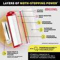 Catchmaster Premium Pantry Moth Traps, XL Odorless Sticky Glue Traps 6PK, Pheromone Attractant for House, Kitchen Storage & Kitchen Pantry