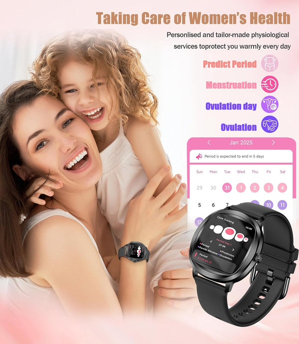 Women'S Smart Bracelet/Smart Watch, 1.72-Inch Display, IP68 Waterproof Sport Bracelet, One-Touch Bluetooth Calling, Fitness Tracker with Health