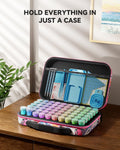 ARTDOT 60 Slots Storage Container for Diamond Art Kits for Adults,Portable Bead Storage Boxes for Diamond Painting Accessories and Tools(Pink)