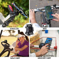 Baby Stroller Phone Holder, Shopping Cart, Golf Cart, Push Cart, Bike Phone Mount, for Motorcycle, Scooter, ATV, Boat, Spin Bike, Treadmill,