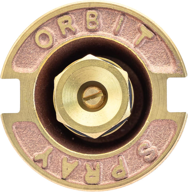 Orbit 54070 Brass Pop-Up Flush Head Sprinkler with Full Pattern Spray Nozzle