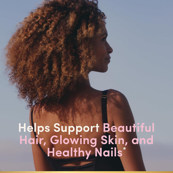 Nature'S Bounty Optimal Solutions Hair, Skin and Nails Pectin Gummies, 2500 Mcg Biotin per Serving, No Stick Gummy, Vegetarian Formula, Strawberry