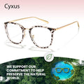 Cyxus Blue Light Glasses for Woman, Fashion Computer Glasses on Office Reduce Eye Strain anti Migraine for Working Reading