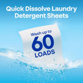 Earth Breeze Laundry Detergent Sheets Fragrance-Free - 60 Loads Eco Liquidless Soap - Travel-Friendly for Hot & Cold Cycles, Tackles Tough Stains