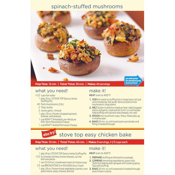 Stove Top Savory Herbs Stuffing Mix, 6 Oz Box