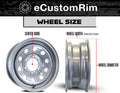 Ecustomrim Trailer Tire on White Rim 530-12 5.30-12 5.30 X 12 Load Range C 4 Lug 12 X 4 Wheel - 2 Year Warranty W/Free Roadside