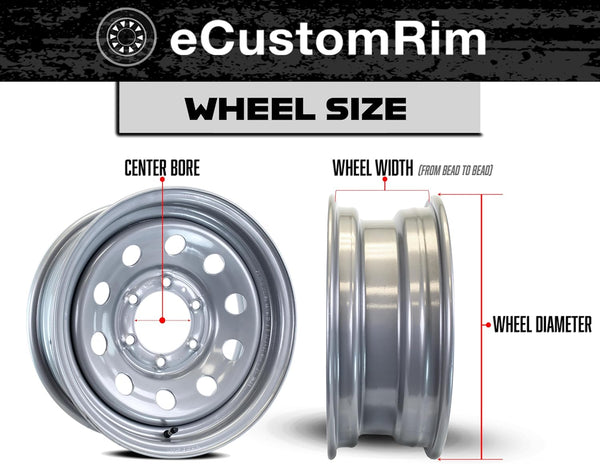 Ecustomrim Trailer Tire on White Rim 530-12 5.30-12 5.30 X 12 Load Range C 4 Lug 12 X 4 Wheel - 2 Year Warranty W/Free Roadside