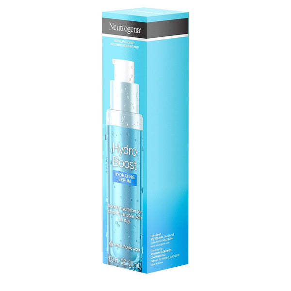 Neutrogena Hydro Boost Hydrating Hyaluronic Acid Serum, Oil-Free and Non-Comedogenic Face Serum Formula for Glowing Complexion, Oil-Free &