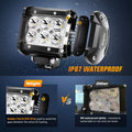 Nilight LED Pods 4PCS 18W 1260Lm Spot LED Light Bar Driving Fog Light off Road Lights Work Light 24V 12V for Motorcycles Van Camper Wagon Car