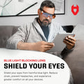 Nocry Blue Light Blocking Safety Glasses over Eyeglasses with 100% UV Protection â UV Light Protection with Anti-Fog & Anti-Scratch Lenses; ANSI