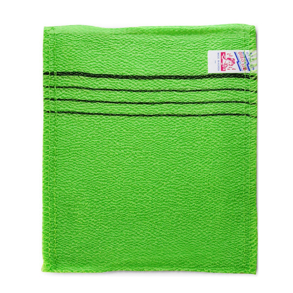 9Pcs Genuine Korean/Asian Exfoliating Bath Washcloth, Skin Massage (Green 6Pcs, Red 3Pcs) Genuine Korean Italy Towel, Removing Dry, Dead Skin