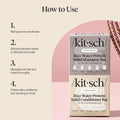 Kitsch Rice Water Shampoo & Conditioner Set - Solid Rice Water Shampoo & Conditioner Bar Soap for Hair Care, Strengthening & Nourishing Soap Bar,