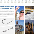 Carbon Steel Fishing Hooks 500Pcs/90Pcs, Circle Hooks Assortment for Saltwater Freshwater Ice Fishing, Salt Water Fish Hooks for Catfish Trout