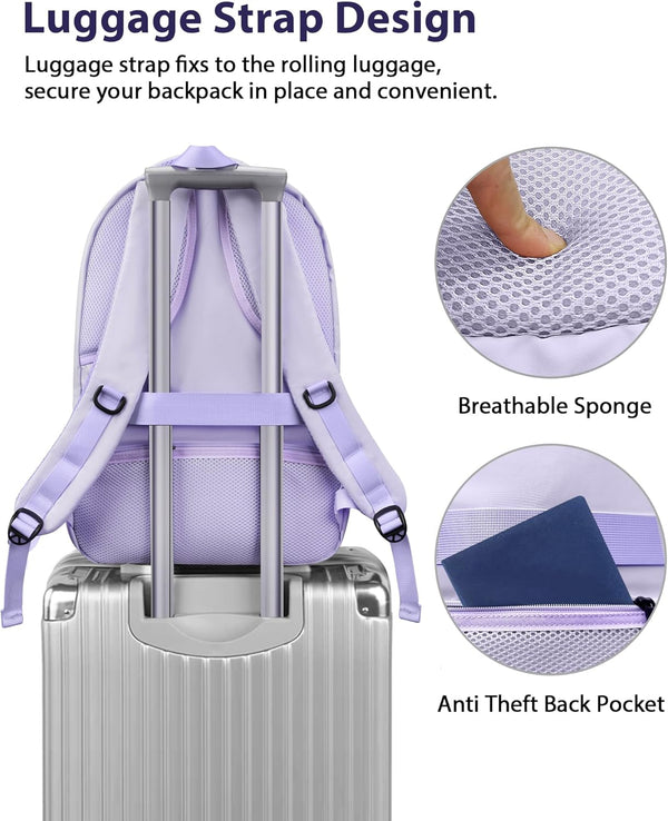 MATEIN Large Travel Backpack for Womens, Lightweight Carry on Backpack TSA Approved Fits 17 in Laptop, Spacious Laptop Bag for Travel Essentials,