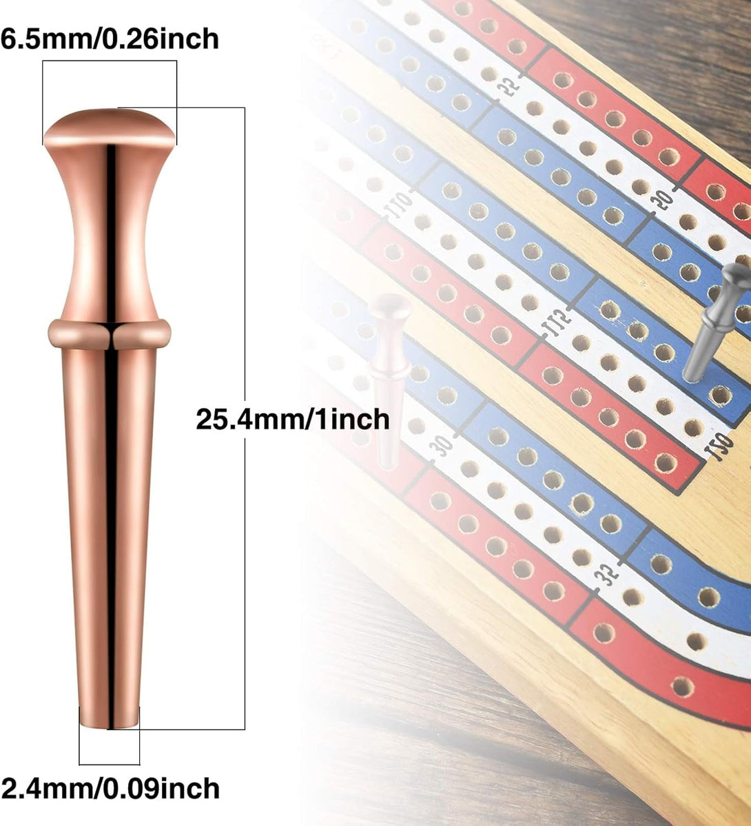 48 Pcs Metal Cribbage Pegs Cribbage Board Pegs Metal Nails Fit 1/8 Holes Toy Game Accessories with Drawstring Storage Pouch for Cribbage Traditional Board Game, 4 Colors