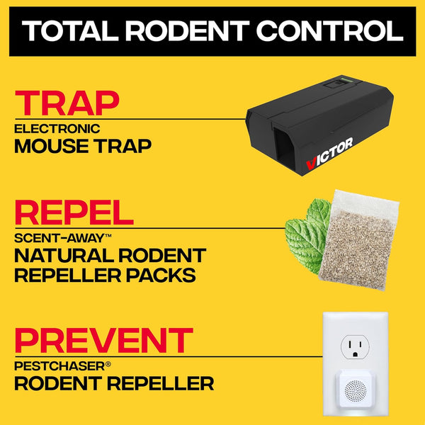 Victor Humane Mouse Traps Indoor for Home - M250B - No Touch Electric Mouse Traps for Home