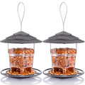 Ewonlife Bird Feeders Outdoors Hanging, Squirrel Proof Bird Feeder for Outside, 2 Pack, Easy Clean and Fill, Adjustable Feeder with Sturdy Wire