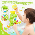 EKUEASYKU Dinosaur Bath Toys for Kids Ages 1-3 2-4 4-8 Toddler Bath Toys Whirling Waterfall Water Toys Fishing Games Bathtub Bath Time Tub Toys