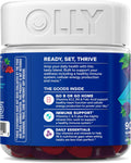 OLLY Men'S Multivitamin Gummy, Vitamins A, C, D, E, B, Zinc, Blackberry Flavor, 45 Day Supply - 90 Count