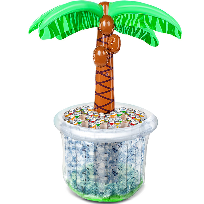 JOYIN 60" Inflatable Palm Tree Cooler, Beach Theme Decor, Pool Party Decorations, Luau Hawaiian Birthday Party Supplies, Ocean Jungle Tropical