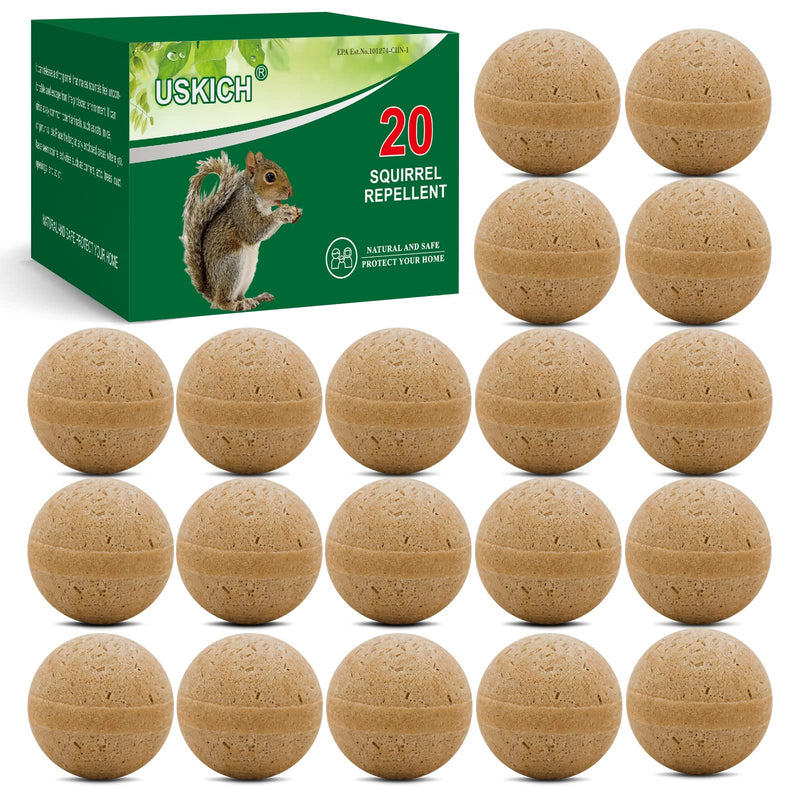 20Pack Squirrel Repellent Outdoor, Chipmunk Repellent Outdoor,Rodent Repellent,Squirrel Repellent for Attic and Cars Engines, Ultra Powerful