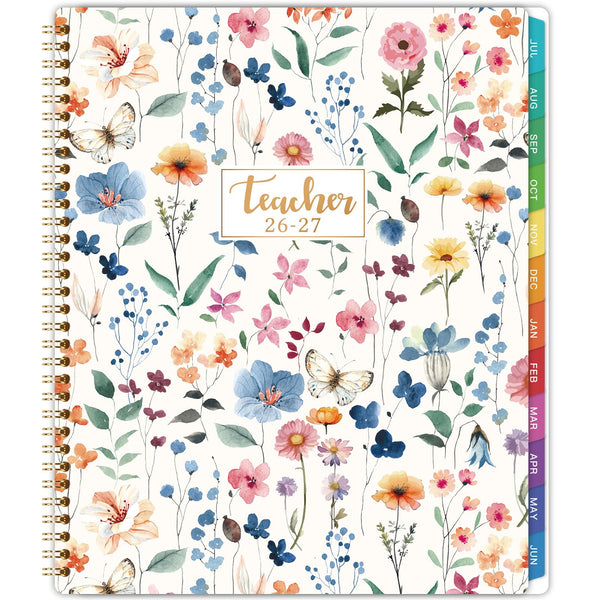 2025-2026 Planner - Academic Planner 2025-2026, July 2025 - June 2026, Weekly & Monthly Planner, 6.4" X 8.5", Colorful Tabs, Back Pocket,