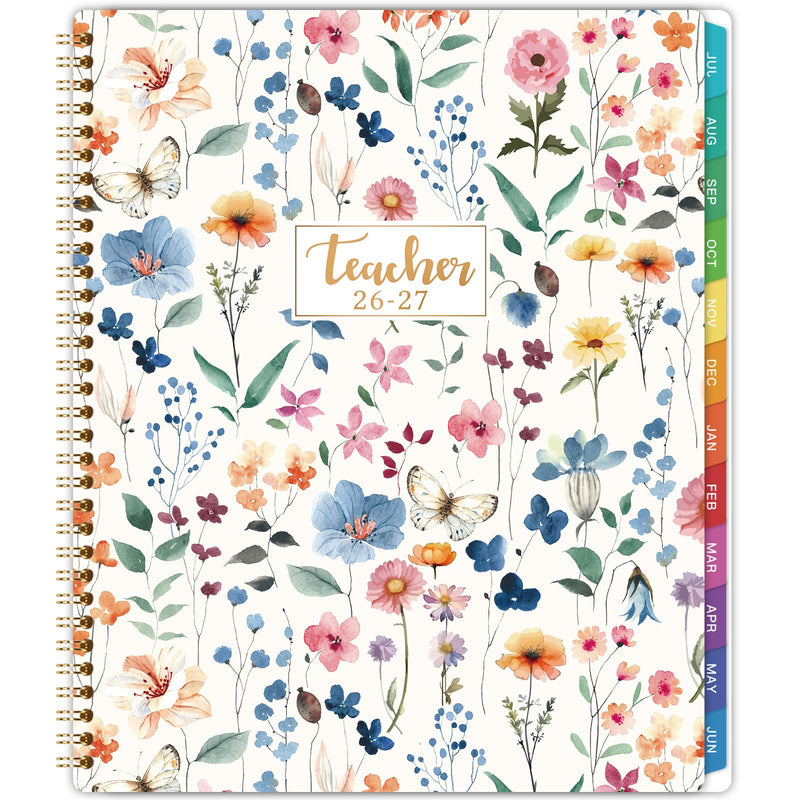 2025-2026 Planner - Academic Planner 2025-2026, July 2025 - June 2026, Weekly & Monthly Planner, 6.4" X 8.5", Colorful Tabs, Back Pocket,