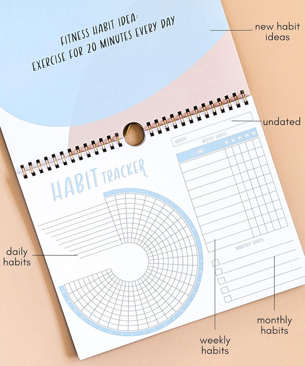 Lamare Habit Tracker Calendar â Premium Daily Habit Tracker Journal and Goal Board, Workout Motivation & Productivity Tool