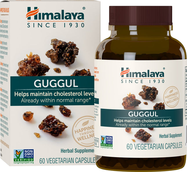 Himalaya Guggul - Herbal Liver Support for Liver Detox, Cholesterol, HDL & LDL Support - Vegan, Non-GMO, Gluten Free, 72
