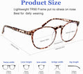 Blue Light Blocking Glasses Women/Men,Retro round anti Eyestrain Computer Gaming Glasses(Leopard+Crystal)