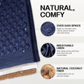Ladyrosian Acupressure Set for Back and Neck Pain Relief, Muscle Relaxation Stress Relief Acupressure Mat and Pillow Set with Bag (Navy Blue)