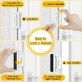 Home Security Door Lock, Upgraded Metal Door Reinforcement Lock, 3" Withstands 800 Lbs of Impact for Inward Swing Doors, Defender Security Door