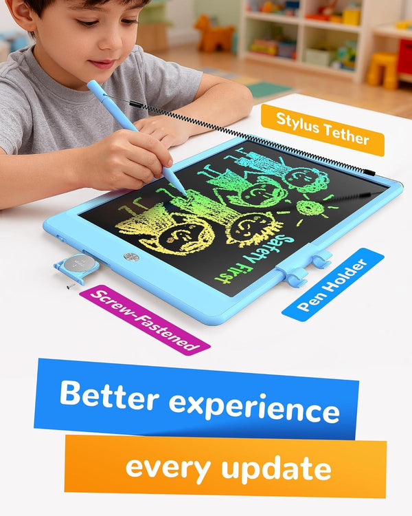 KOKODI LCD Writing Tablet, Valentines Day Gifts for Kidsï¼10 Inch Colorful Toddler Doodle Board Drawing Tablet, Erasable Reusable Electronic