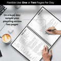 Undated Daily Planner | 2026 Calendar | Large Daily and Monthly Planner with Hourly Schedule, 8.5" x 11" | 6 Month, Full Page a Day, To do List,