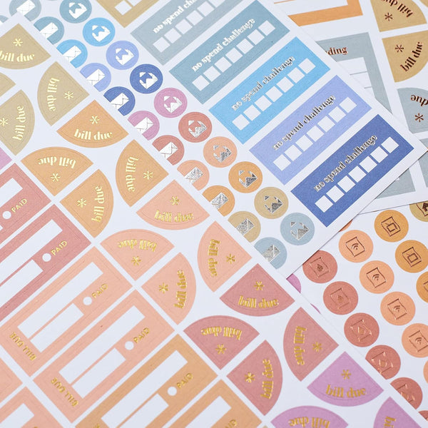 Erin Condren Functional Sticker Book (624 Stickers 12 Sheets)