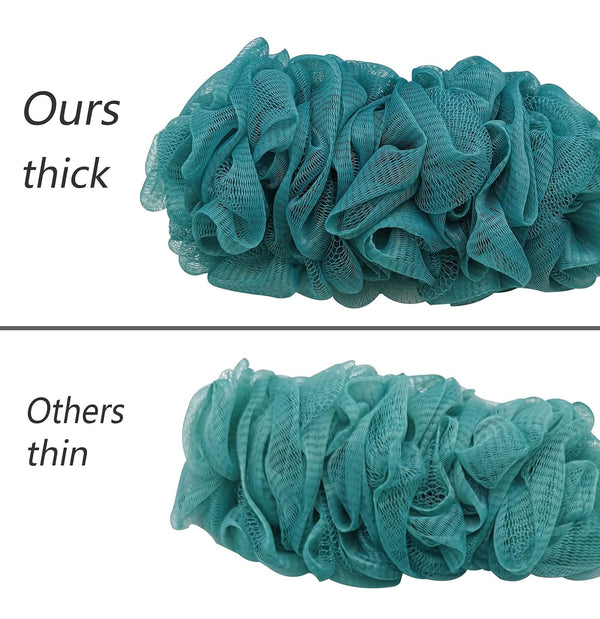 Back Scrubber for Shower, Loofah Long Handle Bath Body Brush, Soft Nylon Mesh Sponge on a Stick for Shower Men Women Kids Elderly, Exfoliating