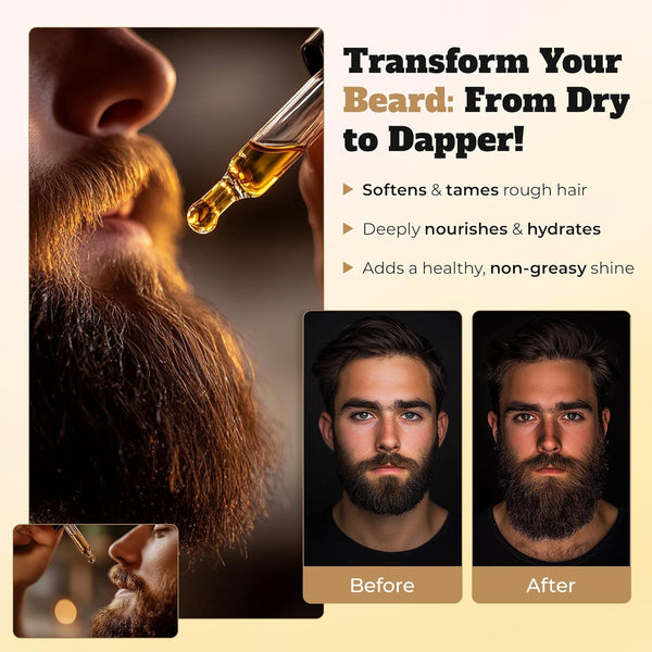 Grey Beard'S Grooming Lounge - Wild Vanilla Beard Oil for Men -Eliminates Itch & Dandruff - Deep Conditioning with Jojoba, Argan & Grapeseed Oils
