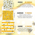 Tranqun 27 Pack Beeswax Wraps for Food Reusable Beeswax Assorted Bread Storage Wrap Fresh Food Keeper for Covering Dishes Sandwich Cheese Fruit