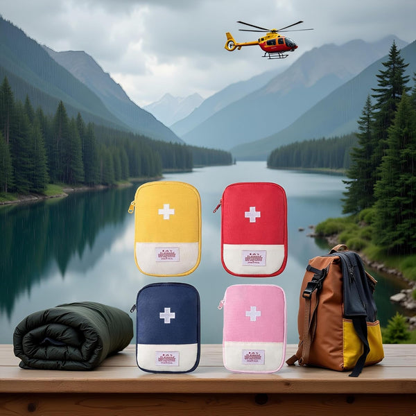 Jjlfresheners 4Pcs Empty Travel Mini First Aid Pouch, Portable Outdoor First Aid Medical Rescue Bag Multi-Function Emergency Medicine Storage