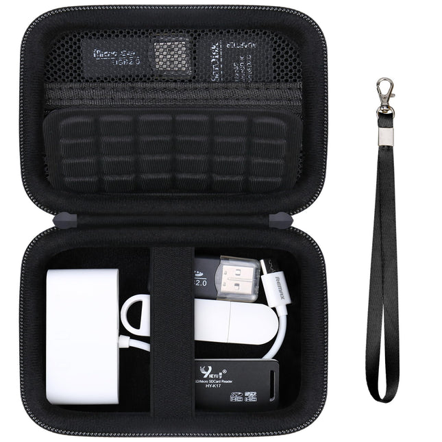 Computer Memory Card Readers Organizer Case Compatible with SD Card Reader, USB C SD Card Reader, TF Card, Micro SD Card