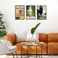 Upsimples 11X17 Picture Frame Black 3 Pack, Scratch-Proof 11 X 17 Poster Frames for Photo Gallery - Slide-In Strips, Horizontal or Vertical Wall