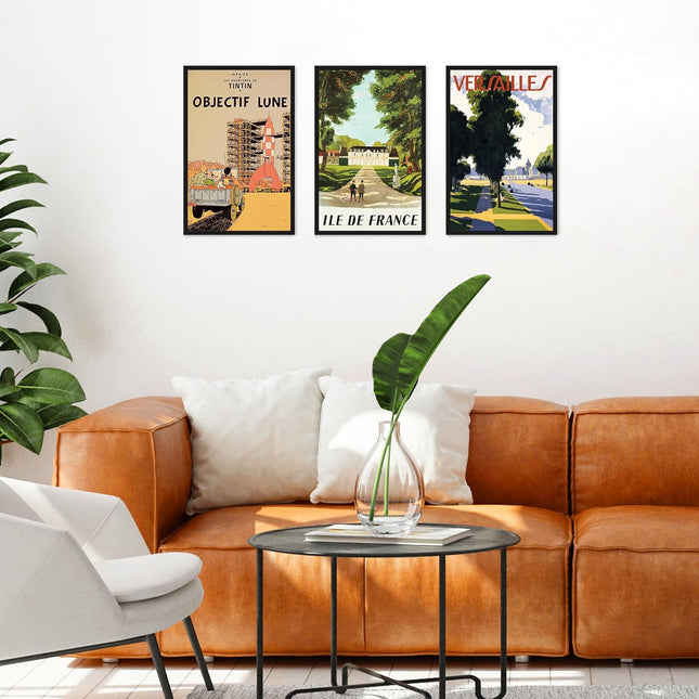 Upsimples 11X17 Picture Frame Black 3 Pack, Scratch-Proof 11 X 17 Poster Frames for Photo Gallery - Slide-In Strips, Hor