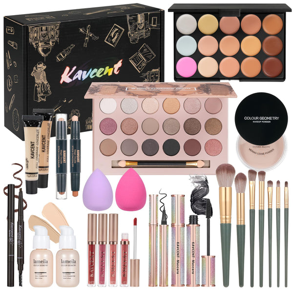 Makeup Kit Makeup Sets for Teens Makeup Kits for Women Teenagers Make up Eyeshadow Palette Foundation Concealer Lipgloss Makeup Kit for Women Full Kit