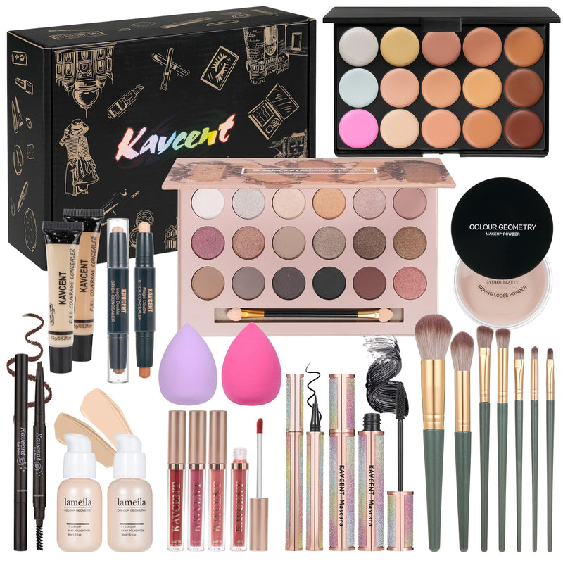 Makeup Kit Makeup Sets for Teens Makeup Kits for Women Teenagers Make up Eyeshadow Palette Foundation Concealer Lipgloss Makeup Kit for Women Full Kit