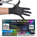 Raxwell Heavy Duty Disposable Gloves Latex Free | 6.5 Mil Black Nitrile Gloves X-Large | 100 Count Powder Free & Chemical Resistant | Food Grade,