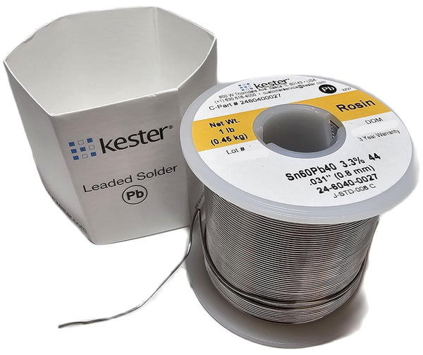 KESTER SOLDER 24-6040-0027 Wire Solder, 0.031"Dia., Pack of (1),32117