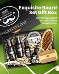 Beard Grooming Kit, Beard Oil and Balm, Beard Wash & Conditioner, Beard Brush & Comb Set with Scissors, Birthday Gifts for Men, Valentines Gifts